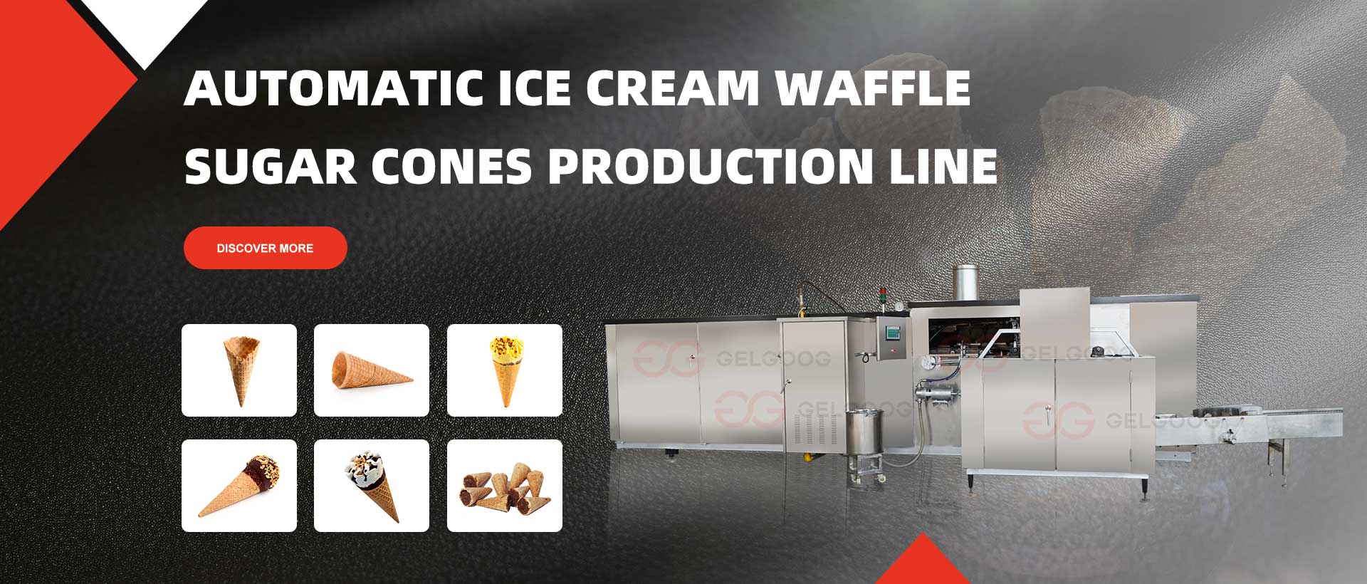 Automatic Ice Cream Waffle Sugar Cones Production Line